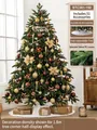 Luxuriöser 1,5m Weihnachtsbaum in Gold und Kaffee mit 51 edlen Ornamenten im Set - 1.5m Gold & Kaffee Set