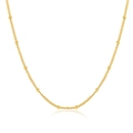 Collana minimalista in argento 925 con perle e finitura dorata lucida da donna - Oro