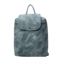 Damen Rucksack 2024 mit Marmormuster, minimalistisch, große Kapazität und Schnalle - Blau