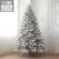 1.5M snowy artificial Christmas tree with 645 branch tips and white flocked finish - 1.5m / 1.5M Snowy Tree (645 Tips)