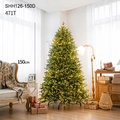 Πυκνό Χριστουγεννιάτικο δέντρο 150cm με ζεστά φώτα LED και στιβαρή μεταλλική βάση - Φωτιζόμενο Στυλ (SHH126-150D)