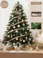 2.1m deluxe artificial Christmas tree set with 94 accessories and warm LED lights - 2.1m (94pcs Accessories) / White Wood Color