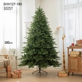 Árbol de Navidad artificial verde oscuro de 180 cm con soporte metálico resistente - 1.8M (SHH127-180)