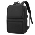 Zaino porta PC impermeabile per ufficio con porta USB e scomparti multifunzione - Nero