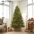 Árbol de Navidad artificial de 150cm con luces LED cálidas y base trenzada rústica - 1.5M Con Luces Y Collar (SHH127-150DW)