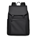 Minimalistischer schwarzer wasserdichter Business-Rucksack mit Schnallenverschluss - Schwarz