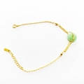 Eleganter Hetian Jade Anhänger Armband in 18K vergoldetem S925 Sterlingsilber für Damen - Hetian Jade Armband