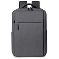 Deep grey minimalist business laptop backpack with water-resistant fabric for daily commute - Dark Gray