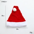Cappello di Babbo Natale classico in peluche rosso con bordo bianco, variante 35x25cm - Cappello di Natale Sottile Rosso Piccolo