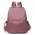 Elegant mauve waterproof oxford backpack with anti-theft design and large capacity for women - Pink