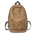 Retro brauner Canvas Rucksack mit großer Kapazität und langlebigem Waschleinen Material - Khaki