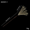 Sparkling gold glitter fireworks branch ornament for Christmas tree decor, 35cm length - Gold