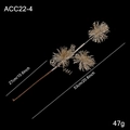 Golden glitter Christmas picks with firework tassel design for festive tree decoration - Champagne