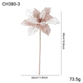 Roségold glitzernde hohle Weihnachtsblume Dekoration mit Maßen von 48 cm Höhe - Roségold Glitzer Stil (CH380-3)