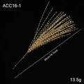 Ramo decorativo natalizio dorato scintillante con glitter, stelo floreale da 40cm - Oro