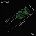 Green glitter Christmas branch floral stem decoration measures 55cm for festive tree decor - Green