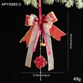 Décoration de sapin avec nœud rouge, cloches dorées et pendentif en cristal rouge - Pendentif Cloche Rouge