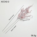 Light pink pearlized berry pick with glitter stems for festive floral arrangements - Pink