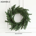 Green 60cm artificial cypress wreath for elegant Christmas wall and fireplace decoration - 60CM Christmas Wreath