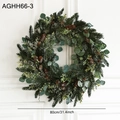 80cm Christmas wreath with pine needles, eucalyptus leaves, cones, and white berries - 80CM Christmas Wreath