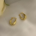 Eleganti orecchini a cerchio a goccia dorati su seta con decorazione di rose - Squisita Fibbia per Orecchio a Goccia d'Acqua-Oro