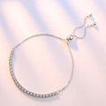 Elegant S925 sterling silver adjustable zircon bracelet with sleek polished metal finish - Multi-zircon Vera Bracelet