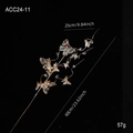 Iridescent butterfly and pearl garland with gold wire, 60cm length Christmas decor - Butterfly Decorative Branch