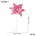 Funkelnde champagner-rosa künstliche Weihnachtsstern-Blume mit Glitzer und Netz - Rosa Weihnachtsblume