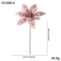 Künstliche champagner-rosa Weihnachtsblume mit Glitzer und Maßen für die Dekoration - Roségold Weihnachtsblume