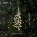 Champagne glitter branch Christmas tree hanging ornament, size 22cm by 8cm - Champagne Gold Glitter Branch Style B (APYX614-2)