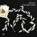 White 180cm artificial Christmas garland with needle texture for festive decoration - White Style A