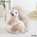 Figurine écureuil en peluche de 17cm avec queue touffue pour décor de Noël rustique - Écureuil Assis