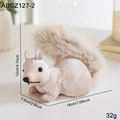 Décoration de Noël écureuil en peluche avec queue duveteuse et dimensions de 12x18cm - Écureuil Rampant