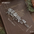 Pendente foglia in acrilico da 18cm per decorazione dell'albero di Natale e vetrine - Pendaglio a Foglia Trasparente
