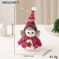 Pupazzo di neve natalizio in peluche con cappello a maglia e dettaglio stella Welcome - Pupazzo di neve piccolo