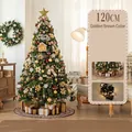 Luxury 120cm gold and coffee artificial Christmas tree with lights and 43 decorations - 120cm Gold Coffee Tree Skirt Style (No Gift Box)