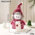 Pupazzo di neve natalizio rosso e bianco in peluche con stella Welcome e cappello - Pupazzo di Neve Extra Large