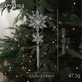Acryl Weihnachts-Schneeflocken-Eiszapfen-Anhänger für Christbaumschmuck, 32 cm Höhe - Schneeflocke Hängestil B (APYX610-2)