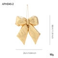 Fiocco di Natale dorato lucido da 30 cm con finitura metallica per decorazione - Medio (30cm) / Oro