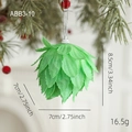 Green glitter foam Christmas ball with petal pattern and silver hanging string - 7CM Petal Ball Style A (ABB3-10) / Green