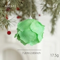 Sparkling green petal-layered foam Christmas ball ornament with 7.2cm size measurement - 7CM Glitter Ball Style B (ABB3-11) / Green