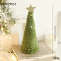 Albero di Natale in peluche verde decorazione da tavolo con stella d'oro, 23,5 cm - Ornamento Da Tavolo Albero Di Natale (ABCZ102-3)