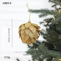 Piña dorada brillante para árbol de Navidad, altura 8,5 cm con cordón para colgar - Bola de Pétalos Estilo B (ABB3-9)