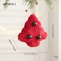 Roter Plüsch-Weihnachtsbaumanhänger mit Metallglocken und Kordel für Weihnachtsdeko - Roter Plüsch-Weihnachtsbaum
