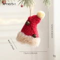 Miniatur Weihnachtsanhänger aus rotem Plüsch mit Glöckchen und Webpelzbesatz, 12,5cm - Roter Plüschhut