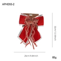 Grande fiocco di Natale in velluto rosso con bordo argento e nodo bicolore, 32x25cm - 32cmx25cm / Fiocco Medio Rosso