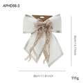Large 35cm white Christmas bow with silver glitter edges and gold accents for tree decor - Large White Bow