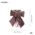 Purple velvet Christmas bow with silver trim and measurement details, 20x25cm tree ornament - Small Purple Bow
