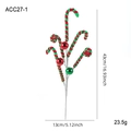 Christmas red and green spiral candy cane decorative pick 43cm holiday ornament - Multi-Head Spiral Candy Pick (ACC27-1)