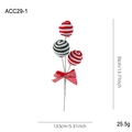 35cm schuim lolly picks met rood-witte strepen en strik voor kerstboom decoratie - Model A Pick